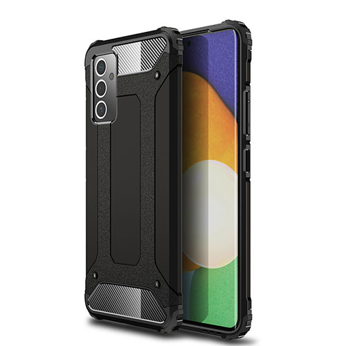 Silicone Matte Finish and Plastic Back Cover Case WL1 for Samsung Galaxy M14 5G Black