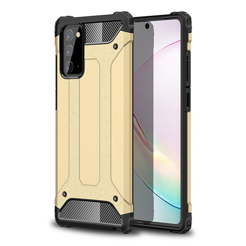 Silicone Matte Finish and Plastic Back Cover Case WL1 for Samsung Galaxy Note 20 5G Gold