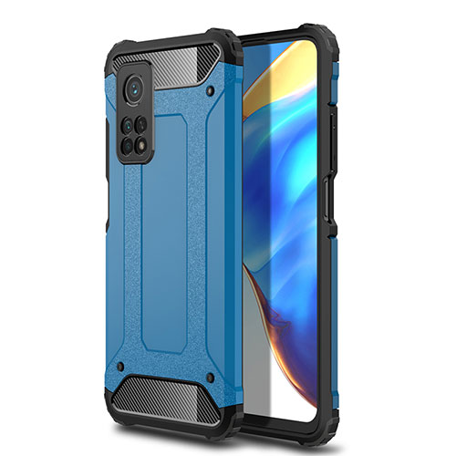 Silicone Matte Finish and Plastic Back Cover Case WL1 for Xiaomi Redmi K30S 5G Blue