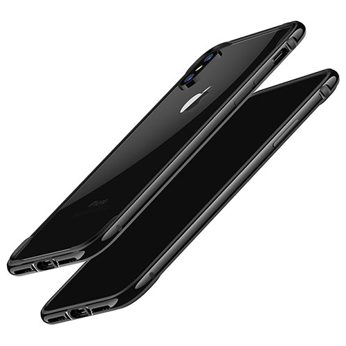 Silicone Silicone Frame Case F02 for Apple iPhone Xs Black