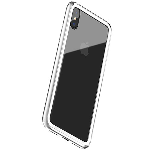 Silicone Silicone Frame Case for Apple iPhone X White