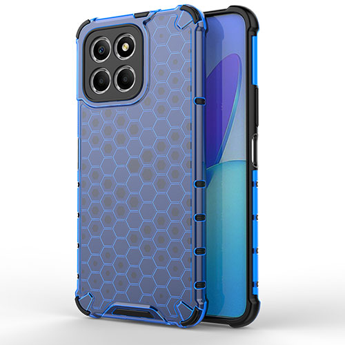 Silicone Transparent Frame Case Cover 360 Degrees AM1 for Huawei Honor 70 Lite 5G Blue