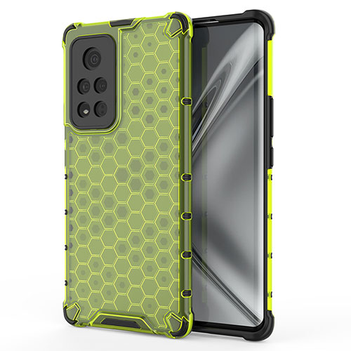 Silicone Transparent Frame Case Cover 360 Degrees AM1 for Huawei Honor V40 5G Green