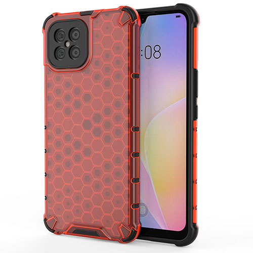 Silicone Transparent Frame Case Cover 360 Degrees AM1 for Huawei Nova 8 SE 4G Red