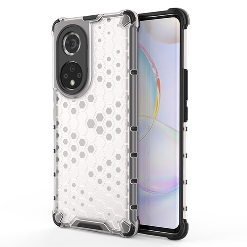 Silicone Transparent Frame Case Cover 360 Degrees AM1 for Huawei Nova 9 Pro White