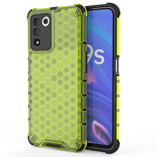 Silicone Transparent Frame Case Cover 360 Degrees AM1 for Oppo K9S 5G Green