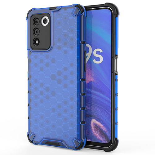 Silicone Transparent Frame Case Cover 360 Degrees AM1 for Realme 9 SE 5G Blue