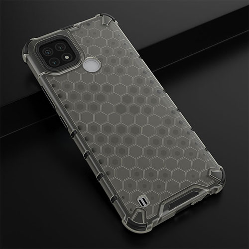 Silicone Transparent Frame Case Cover 360 Degrees AM1 for Realme C21 Black