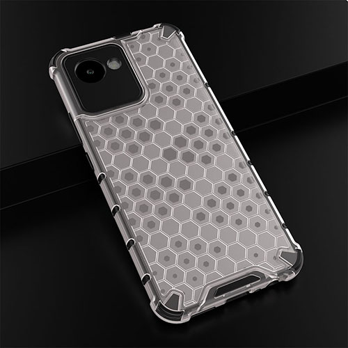 Silicone Transparent Frame Case Cover 360 Degrees AM1 for Realme C30s White