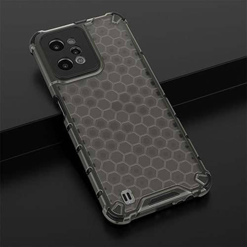 Silicone Transparent Frame Case Cover 360 Degrees AM1 for Realme C31 Black