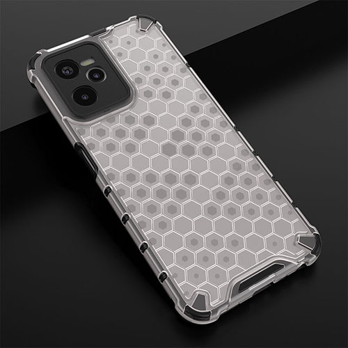 Silicone Transparent Frame Case Cover 360 Degrees AM1 for Realme C35 White