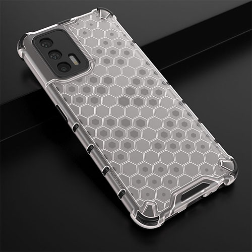 Silicone Transparent Frame Case Cover 360 Degrees AM1 for Realme GT Master 5G White