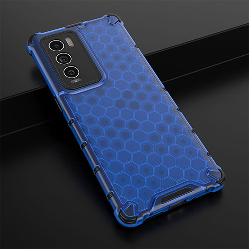 Silicone Transparent Frame Case Cover 360 Degrees AM1 for Realme GT Master Explorer 5G Blue