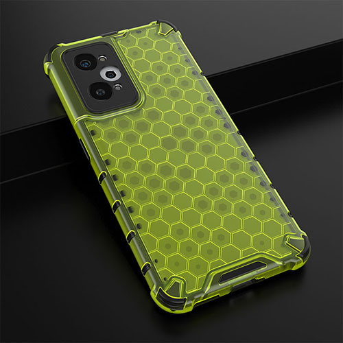 Silicone Transparent Frame Case Cover 360 Degrees AM1 for Realme GT Neo2 5G Green