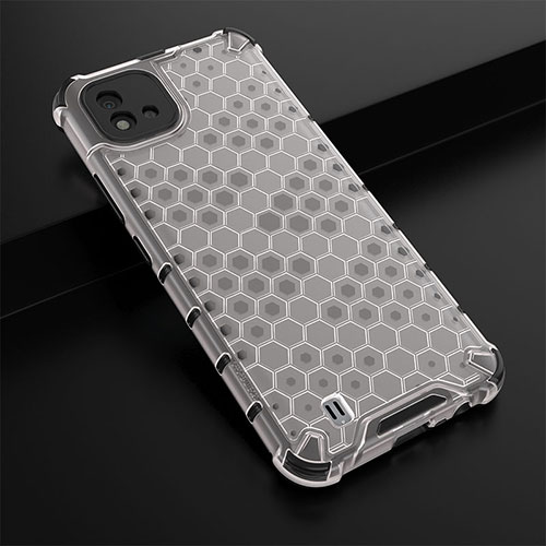 Silicone Transparent Frame Case Cover 360 Degrees AM1 for Realme Narzo 50i White