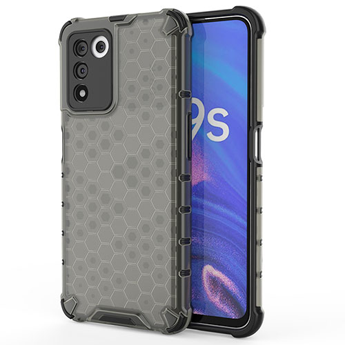 Silicone Transparent Frame Case Cover 360 Degrees AM1 for Realme Q3s 5G Black