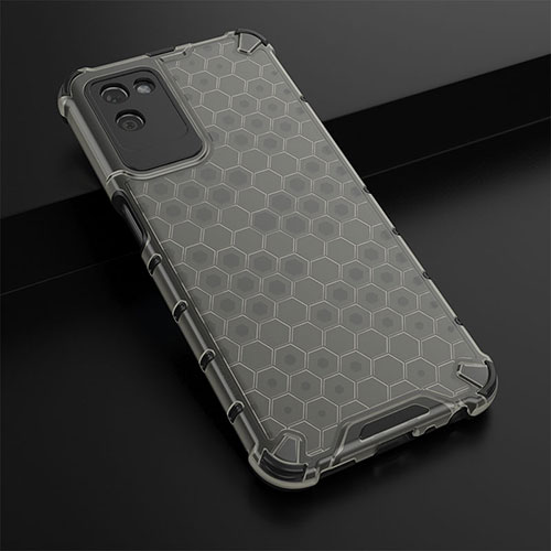 Silicone Transparent Frame Case Cover 360 Degrees AM1 for Realme V11 5G Black