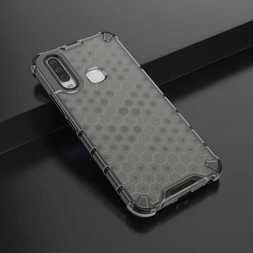 Silicone Transparent Frame Case Cover 360 Degrees AM1 for Vivo Y15 Black