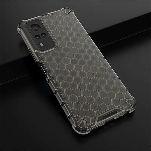 Silicone Transparent Frame Case Cover 360 Degrees AM1 for Vivo Y31 (2021) Black