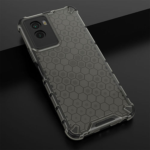 Silicone Transparent Frame Case Cover 360 Degrees AM1 for Vivo Y55s (2021) Black