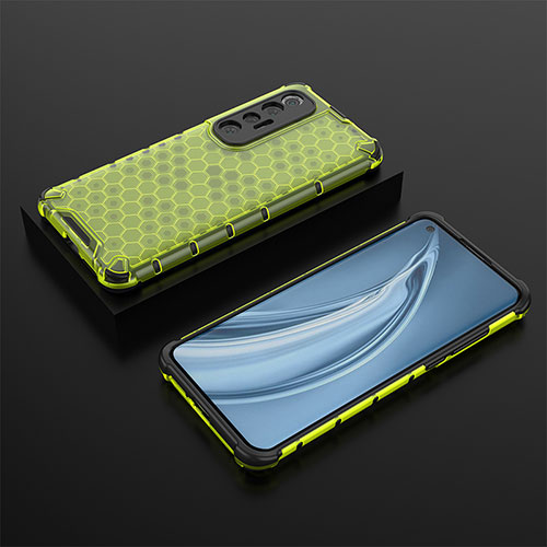 Silicone Transparent Frame Case Cover 360 Degrees AM1 for Xiaomi Mi 10S 5G Green