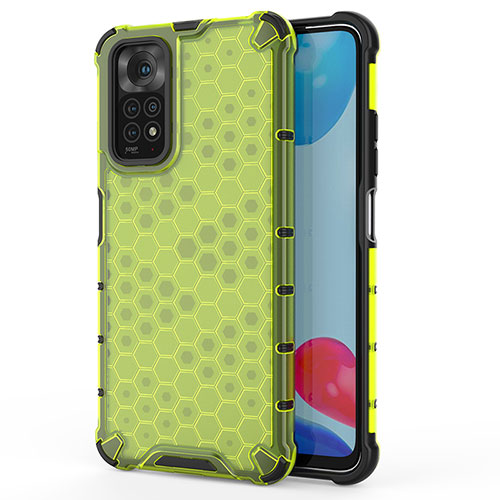 Silicone Transparent Frame Case Cover 360 Degrees AM1 for Xiaomi Redmi Note 11 4G (2022) Green