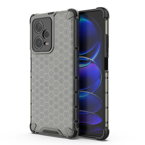 Silicone Transparent Frame Case Cover 360 Degrees AM1 for Xiaomi Redmi Note 12 Explorer Black