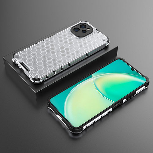 Silicone Transparent Frame Case Cover 360 Degrees AM2 for Huawei Enjoy 50z White