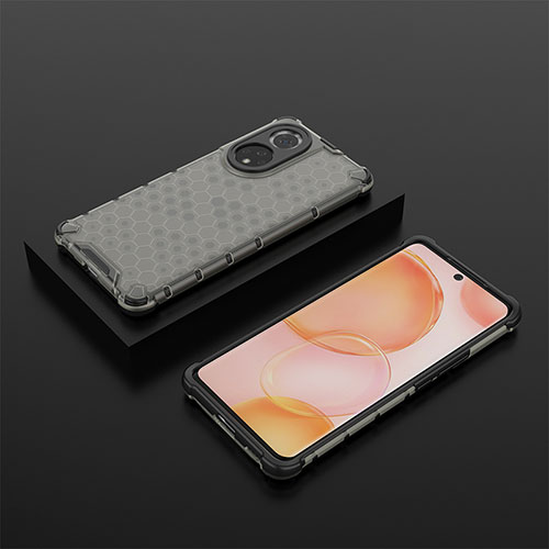 Silicone Transparent Frame Case Cover 360 Degrees AM2 for Huawei Nova 9 Black