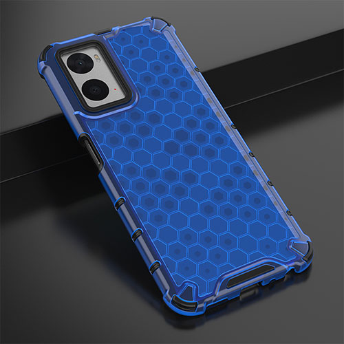 Silicone Transparent Frame Case Cover 360 Degrees AM2 for Oppo A36 Blue