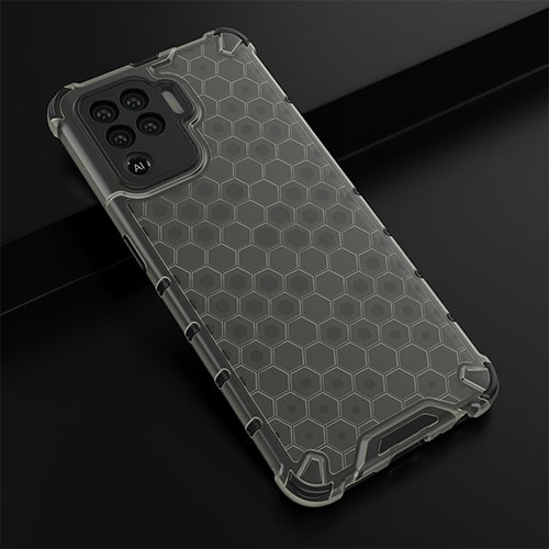 Silicone Transparent Frame Case Cover 360 Degrees AM2 for Oppo A94 4G Black