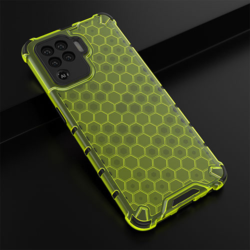 Silicone Transparent Frame Case Cover 360 Degrees AM2 for Oppo A94 4G Green