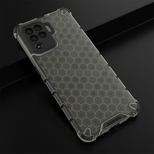 Silicone Transparent Frame Case Cover 360 Degrees AM2 for Oppo F19 Pro Black