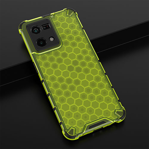 Silicone Transparent Frame Case Cover 360 Degrees AM2 for Oppo F21s Pro 4G Green