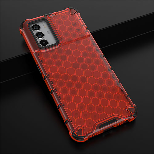 Silicone Transparent Frame Case Cover 360 Degrees AM2 for Oppo K9 Pro 5G Red