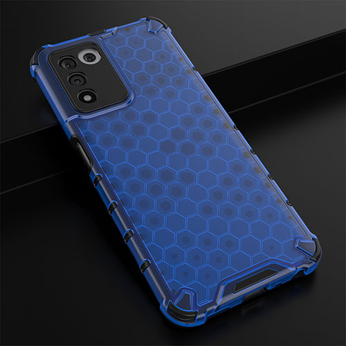 Silicone Transparent Frame Case Cover 360 Degrees AM2 for Oppo K9S 5G Blue