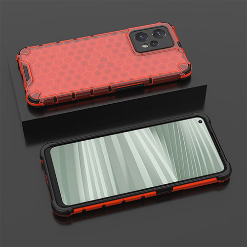 Silicone Transparent Frame Case Cover 360 Degrees AM2 for Realme 9 4G Red