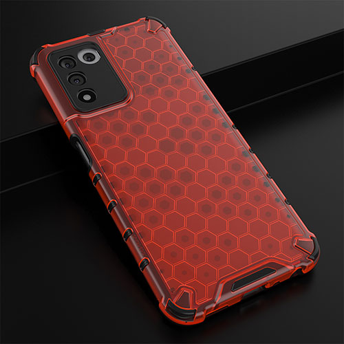 Silicone Transparent Frame Case Cover 360 Degrees AM2 for Realme 9 SE 5G Red