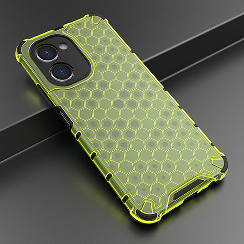 Silicone Transparent Frame Case Cover 360 Degrees AM2 for Realme C33 Green