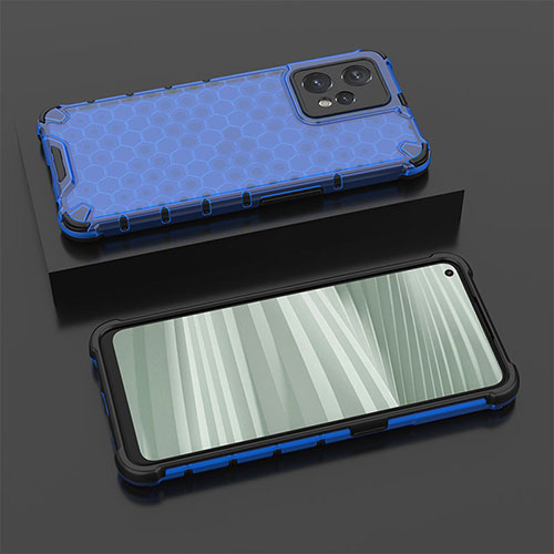 Silicone Transparent Frame Case Cover 360 Degrees AM2 for Realme Narzo 50 Pro 5G Blue