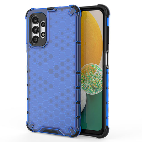 Silicone Transparent Frame Case Cover 360 Degrees AM2 for Samsung Galaxy A13 4G Blue