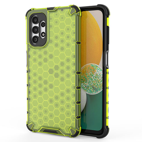Silicone Transparent Frame Case Cover 360 Degrees AM2 for Samsung Galaxy A13 4G Green