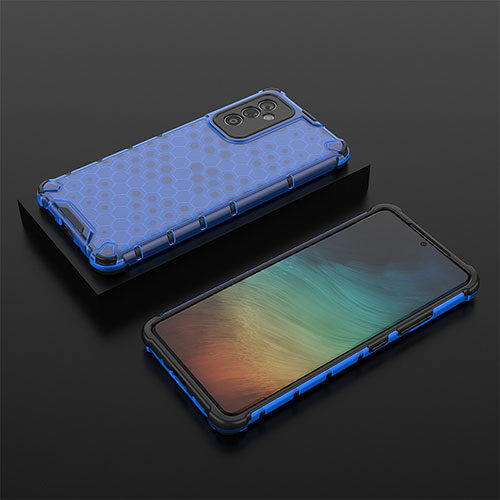 Silicone Transparent Frame Case Cover 360 Degrees AM2 for Samsung Galaxy F54 5G Blue