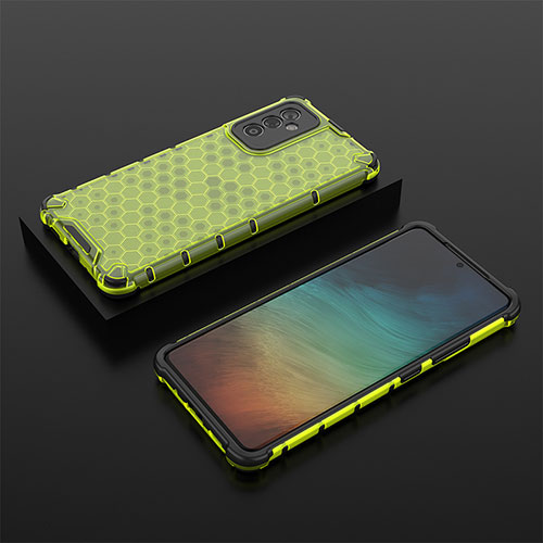 Silicone Transparent Frame Case Cover 360 Degrees AM2 for Samsung Galaxy Quantum4 5G Green