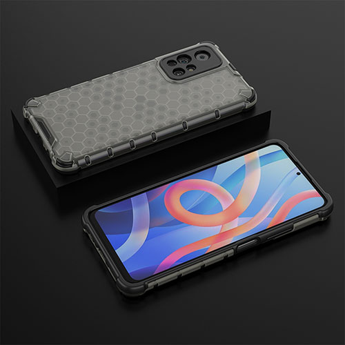 Silicone Transparent Frame Case Cover 360 Degrees AM2 for Xiaomi Poco M4 Pro 5G Black