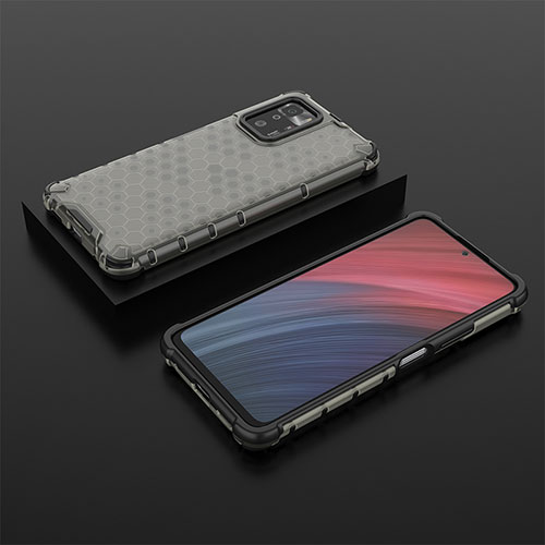 Silicone Transparent Frame Case Cover 360 Degrees AM2 for Xiaomi Poco X3 GT 5G Black