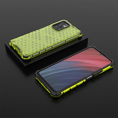 Silicone Transparent Frame Case Cover 360 Degrees AM2 for Xiaomi Poco X3 GT 5G Green