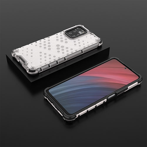 Silicone Transparent Frame Case Cover 360 Degrees AM2 for Xiaomi Poco X3 GT 5G White