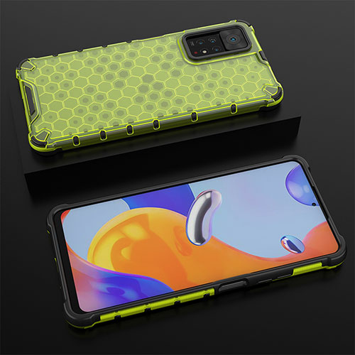 Silicone Transparent Frame Case Cover 360 Degrees AM2 for Xiaomi Redmi Note 11 Pro 4G Green