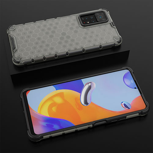 Silicone Transparent Frame Case Cover 360 Degrees AM2 for Xiaomi Redmi Note 11 Pro 5G Black